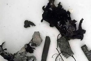 انتشال قطع من حطام الطائرة العسكرية الايرانية المنكوبة "ميغ 29"