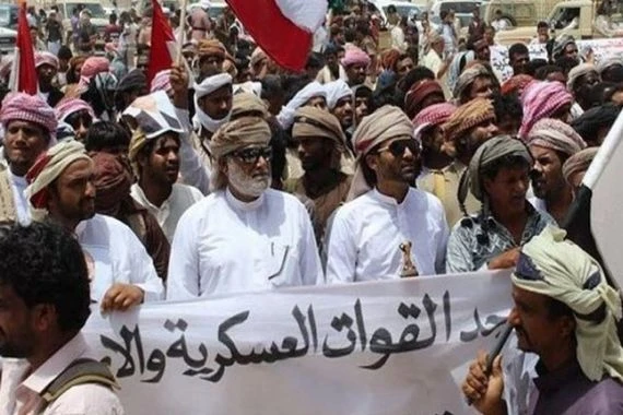 احتجاجات بالمهرة ومطالبة بخروج القوات السعودية من صرفيت