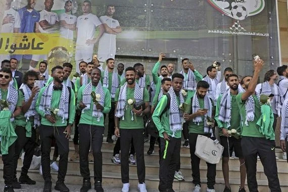 المنتخب السعودي لأول مرة في رام الله