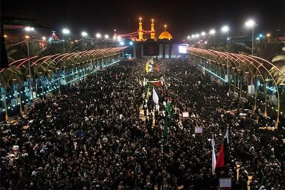 ملايين الزائرين يتوجهون نحو مرقد الامام الحسين ( ع ) احياء لزيارة الاربعين