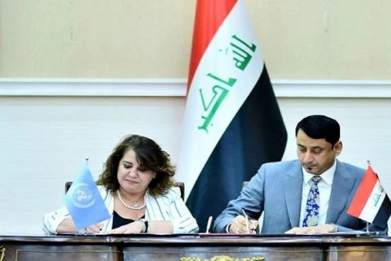 الحكومة العراقية توقع اتفاقا مع برنامج الأمم المتحدة الإنمائي لتنفيذ مشاريع إعادة الاستقرار في المناطق المتضررة بقيمة 33 مليون دولار