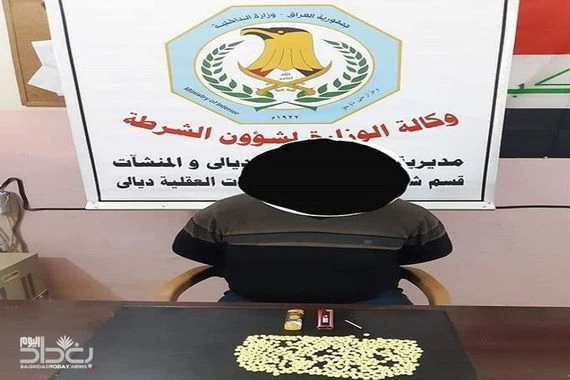 شرطة ديالى تستدرج تاجر مخدرات من النجف وتلقي القبض عليه
