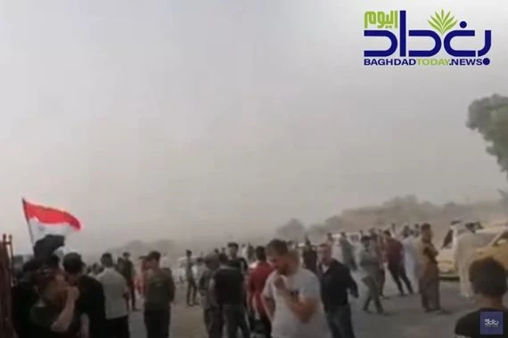 قطع طريق بعقوبة- المقدادية احتجاجا على سوء الخدمات (فيديو)