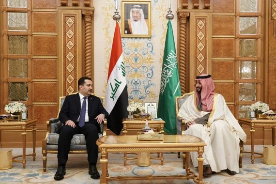 ولي العهد السعودي يهنئ السوداني بمناسة نجاح العراق بتنظيم خليجي 25 وفوزه بالكأس