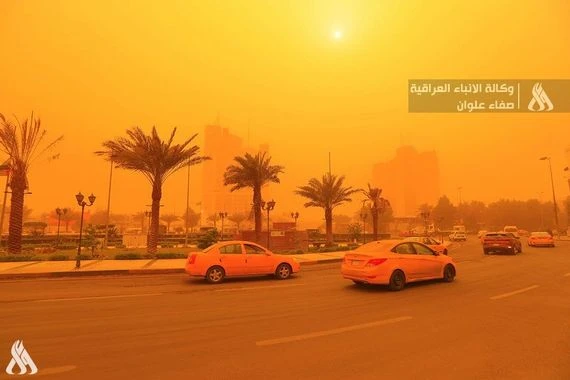 الأنواء تحدد موعد انتهاء العاصفة الترابية في بغداد والمنطقة الجنوبية
