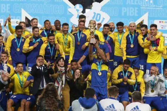 بوكا جونيورز يهزم برشلونة ويتوج بطلاً بكأس مارادونا