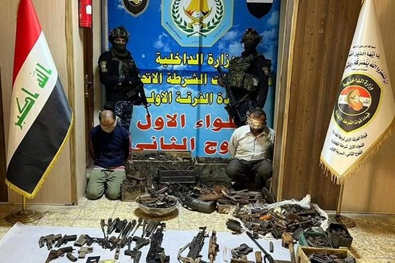 الشرطة الاتحادية تضبط ورشة لصناعة الأسلحة في بغداد