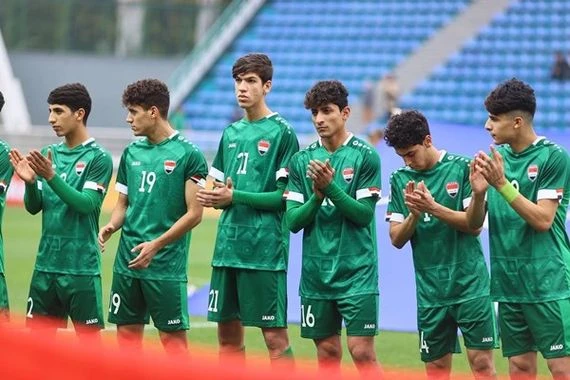 نهاية الشوط الأول من مواجهة العراق وإيران في كأس آسيا للشبابنهاية الشوط الأول من مواجهة العراق وإيران في كأس آسيا للشباب