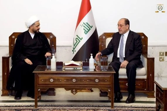 المالكي والخزعلي يؤكدان ضرورة التنسيق لدعم الحكومة