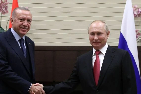 أردوغان يعرض على بوتين الوساطة من أجل سلام دائم بين روسيا وأوكرانيا
