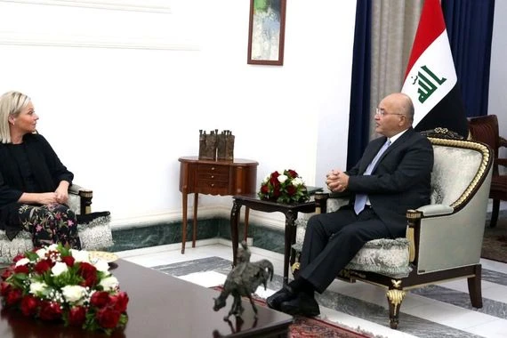 صالح وبلاسخارت يؤكدان على حل الأزمة السياسية لمواجهة تحديات جسيمة تواجه العراق