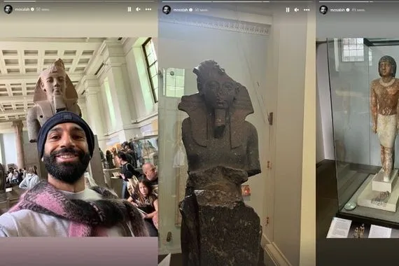 صورة لـمحمد صلاح تكشف سرقة لتمثال أثري مهم في بريطانيا