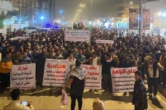 تظاهرة كبرى في الديوانية.. والمحتجون يعلنون المحافظة منكوبة